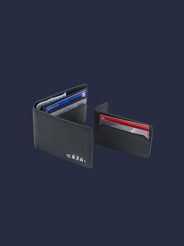 EZRI Luxe Italian leather bifold wallet